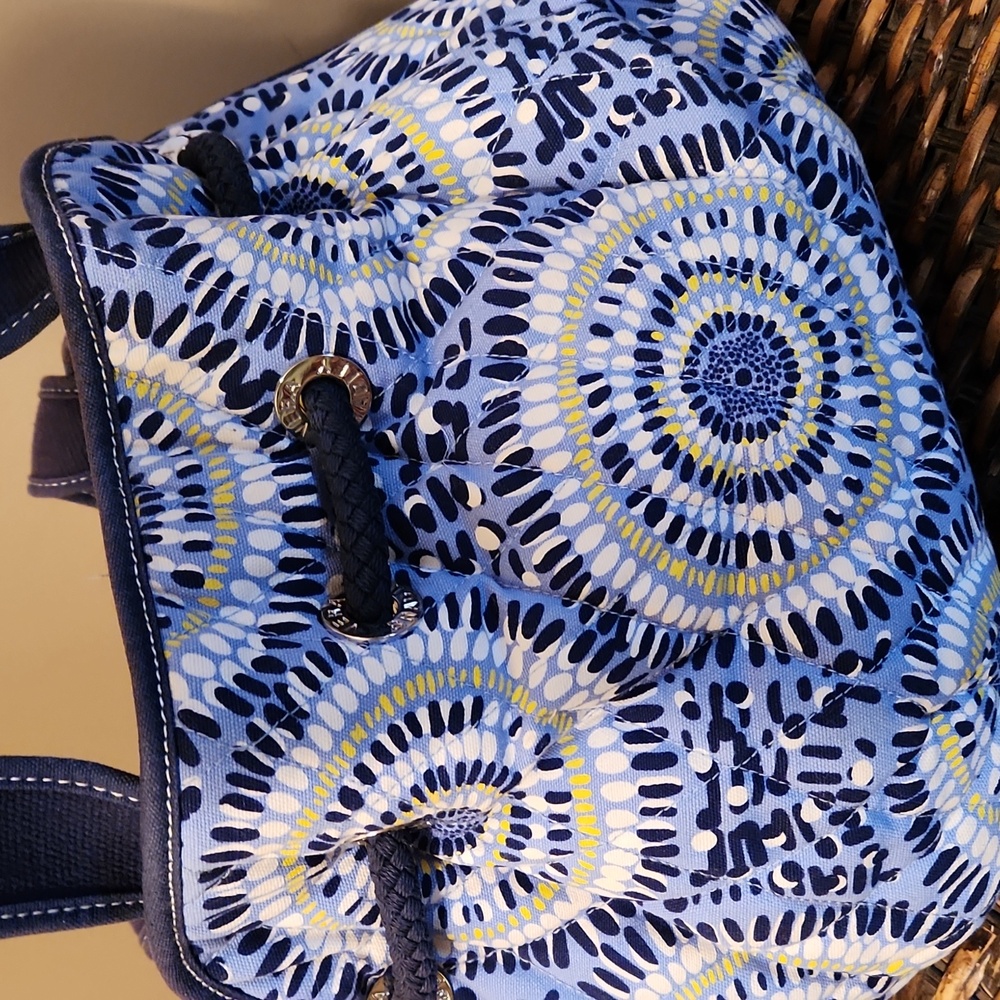 Vera Bradley Blue & White Shoulder Purse - Picture 7 of 10